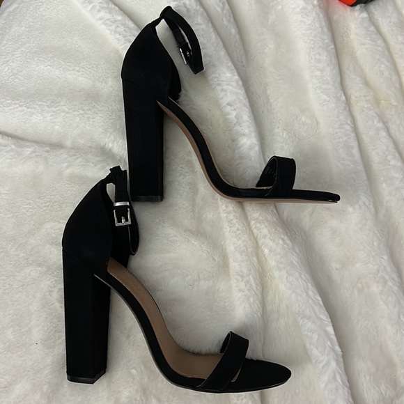 ASOS Black Suede Block Heel - NEVER WORN - Picture 5 of 6
